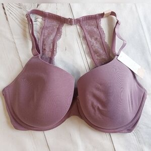 NWT Cacique Lace Back Cotton Lightly Lined T-shirt Bra